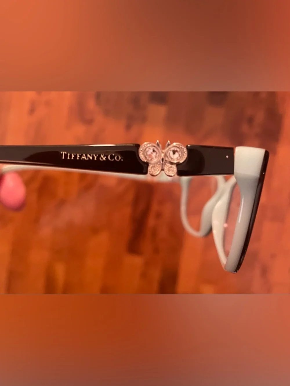 Tiffany & Co. Women's Eyeglass Frames. Black & Blue. Butterfly Accents. TF2051B - Picture 10 of 13